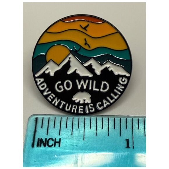 Adventure is Calling Go Wild Multicolor Enamel Pin - Picture 2 of 2